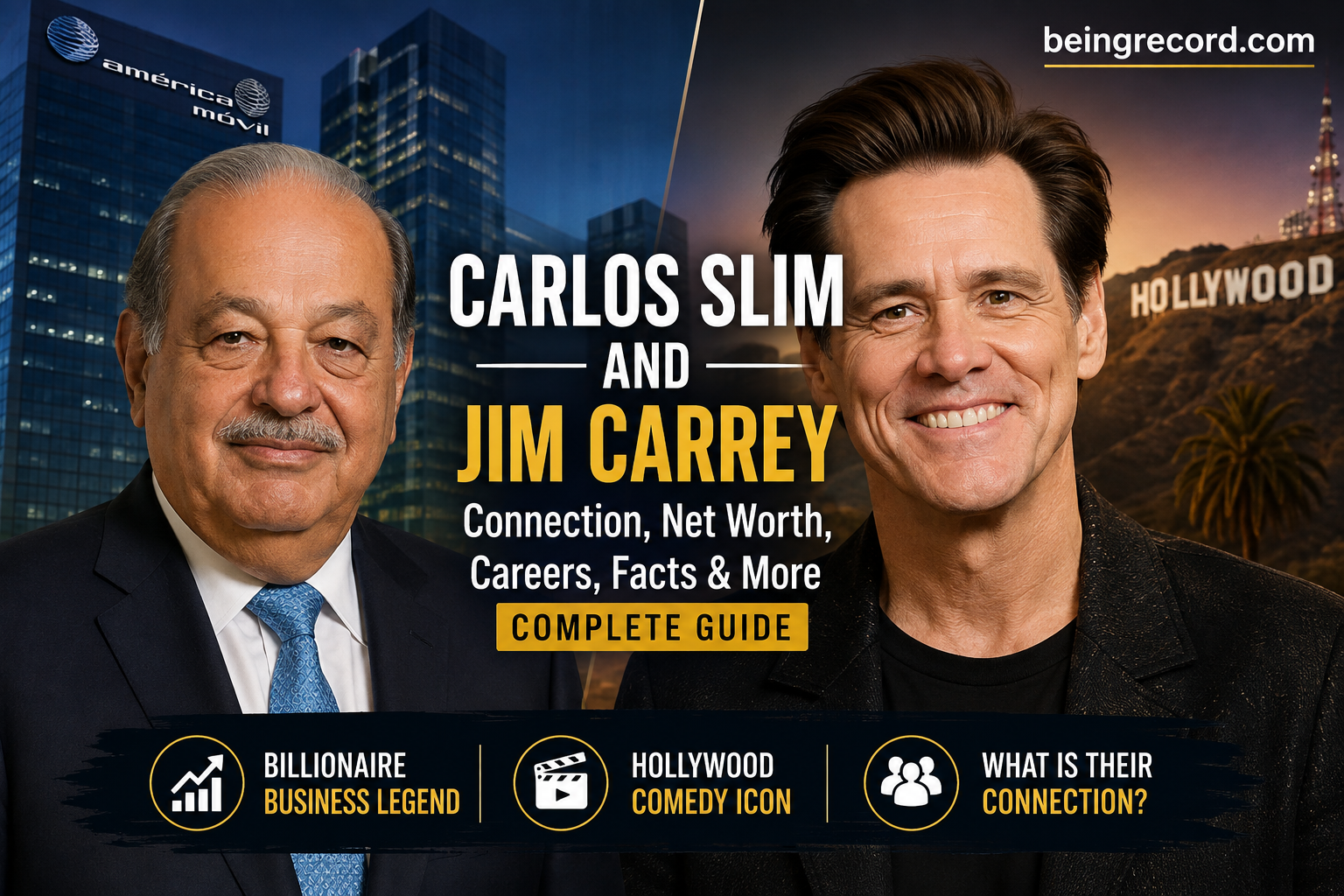 Carlos Slim And Jim Carrey