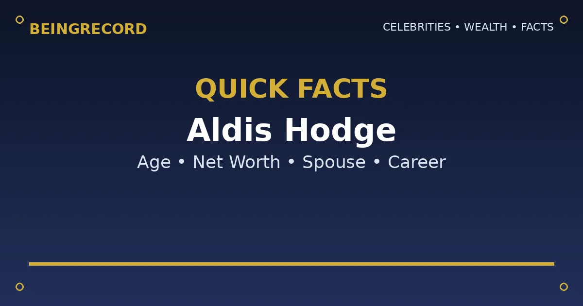 Aldis Hodge Wife: Is the "Cross" Star Married? quick facts
