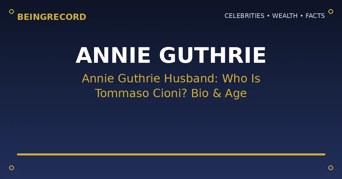 Annie Guthrie and husband Tommaso Cioni
