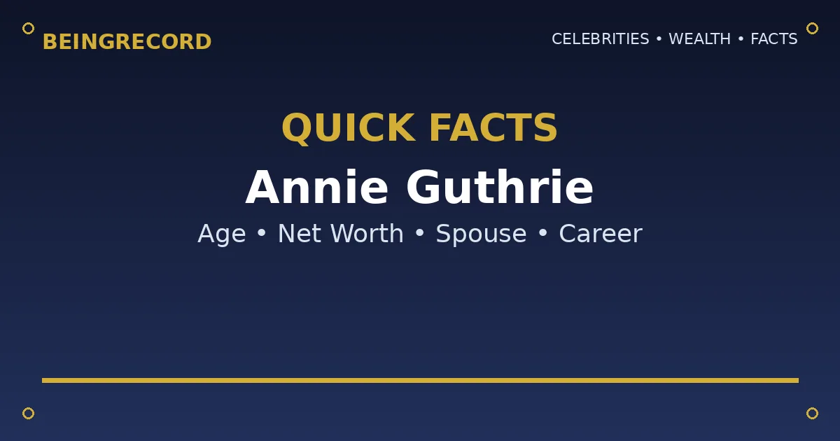 Annie Guthrie Husband: Who Is Tommaso Cioni? Bio & Age quick facts