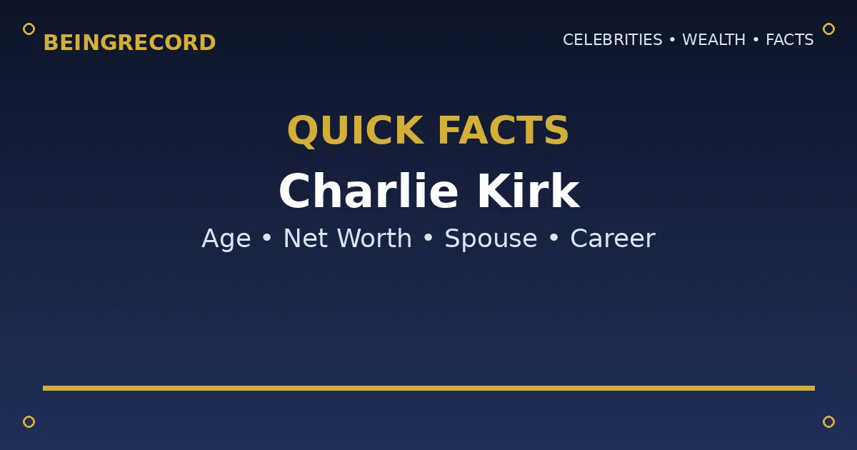 Charlie Kirk Net Worth: How Much Was He Worth in 2026? quick facts