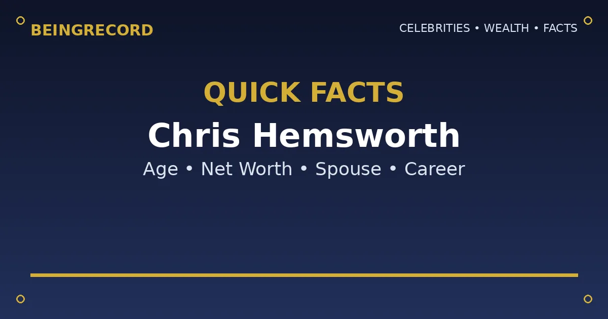 Chris Hemsworth Wife: Who Is Elsa Pataky? Age & Net Worth quick facts