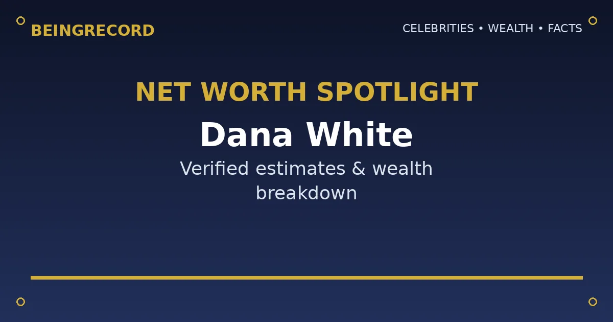 Dana White Net Worth 2026: How the UFC Boss Built His Fortune net worth spotlight
