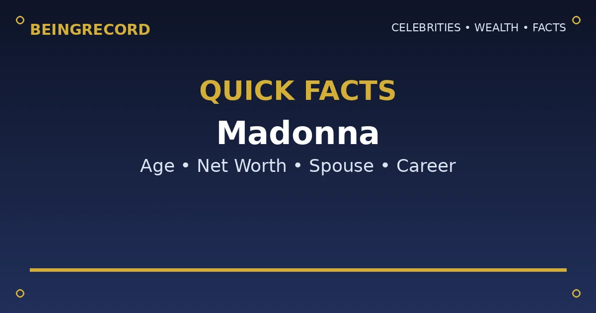 Madonna Age: How Old Is the Queen of Pop in 2026? quick facts