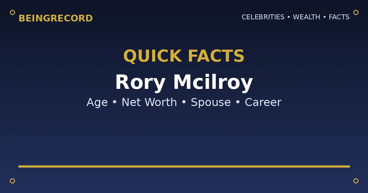 Rory McIlroy Wife: Who Is Erica Stoll? Age, Marriage & Kids quick facts